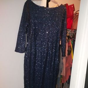 Blue Sequins Dress